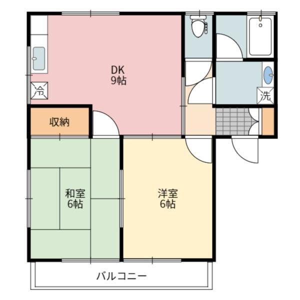 ファミールゴールドＡ・Ｂ 2階 2DK 賃貸物件詳細