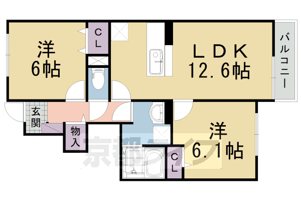 京都府長岡京市長法寺南野 長岡天神駅 2LDK アパート 賃貸物件詳細