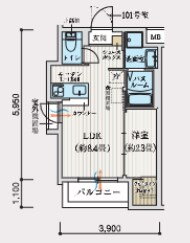 大阪府吹田市東御旅町 上新庄駅 1LDK マンション 賃貸物件詳細