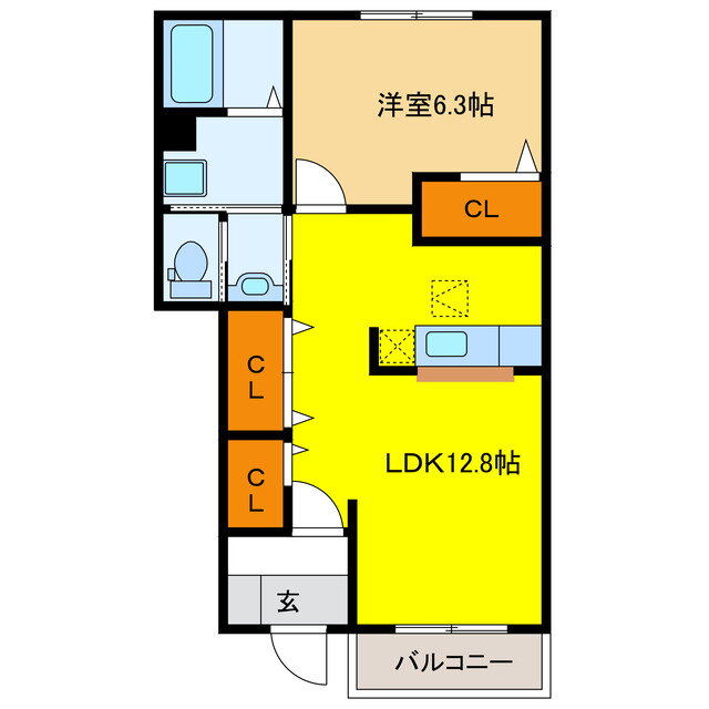 岐阜県岐阜市琴塚１ 1LDK アパート 賃貸物件詳細