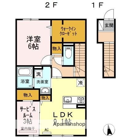 香川県高松市上福岡町 花園駅 1LDK アパート 賃貸物件詳細