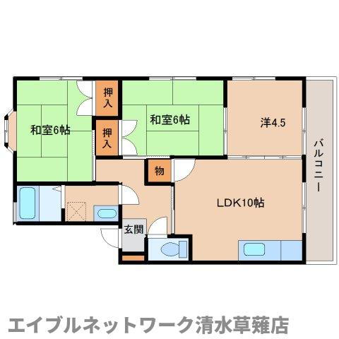 静岡県静岡市清水区草薙２ 草薙駅 3LDK アパート 賃貸物件詳細