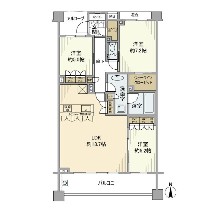 神奈川県横浜市港南区大久保３ 上大岡駅 3LDK マンション 賃貸物件詳細