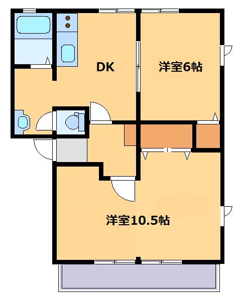 群馬県伊勢崎市上諏訪町 2DK アパート 賃貸物件詳細