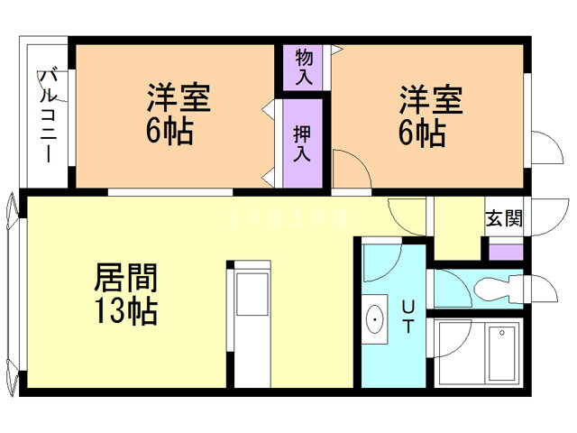 北海道帯広市東七条南１４ 2LDK アパート 賃貸物件詳細