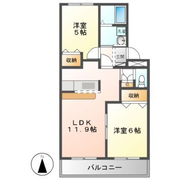 グレイスヴィラ 3階 2LDK 賃貸物件詳細