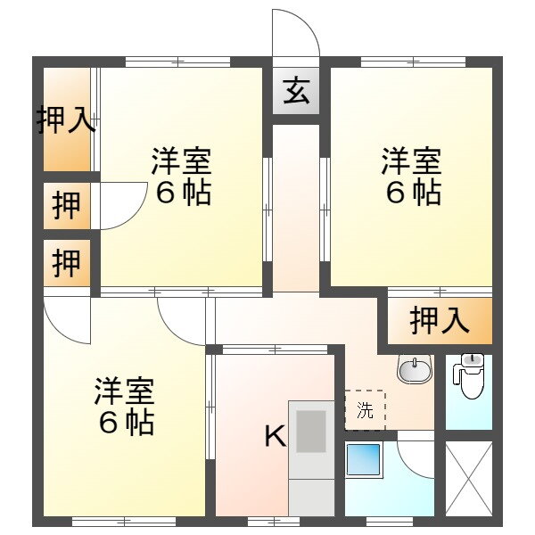 下小出中央ビル 1階 3K 賃貸物件詳細