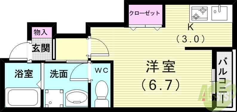 兵庫県神戸市垂水区舞子坂１ 西舞子駅 1DK アパート 賃貸物件詳細