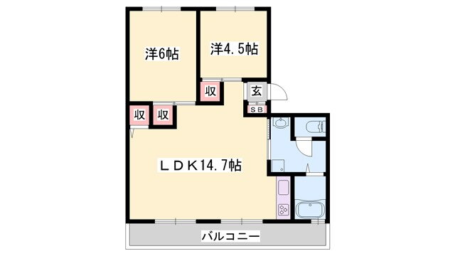 兵庫県姫路市広畑区才 英賀保駅 2LDK アパート 賃貸物件詳細