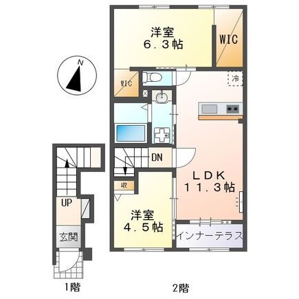 静岡県島田市向谷元町 島田駅 2LDK アパート 賃貸物件詳細