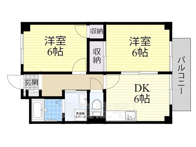 Ａｍｂｉｅｎｔｅ　Ｂ棟 2階 2DK 賃貸物件詳細