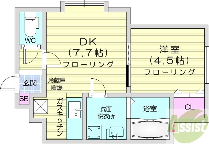 北海道札幌市北区麻生町１ 麻生駅 1DK アパート 賃貸物件詳細