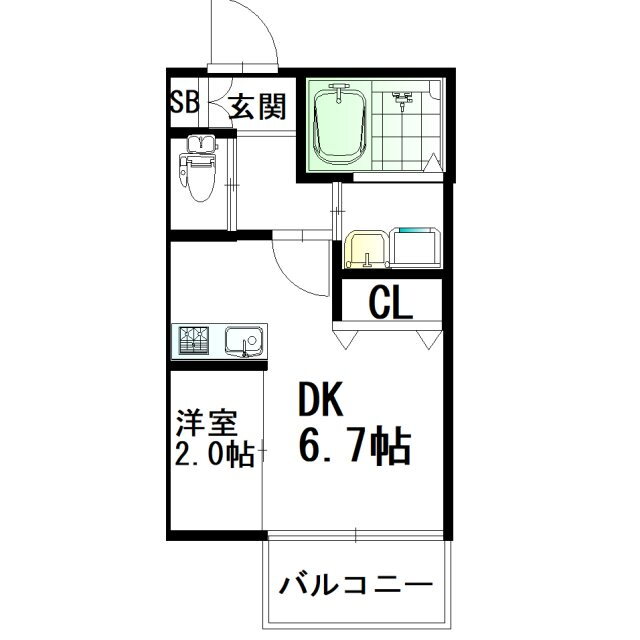 福岡県福岡市東区箱崎４ 箱崎九大前駅 1DK アパート 賃貸物件詳細