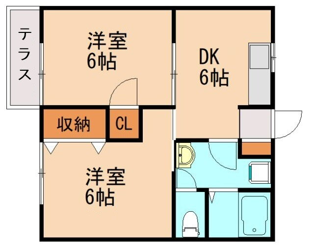 福岡県糟屋郡粕屋町大字阿惠 柚須駅 2DK アパート 賃貸物件詳細