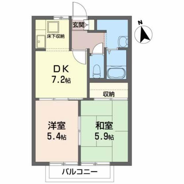 宮城県仙台市泉区松森字陣ケ原 2DK アパート 賃貸物件詳細