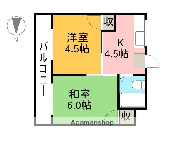 吉野ロイヤルパレス 4階 2K 賃貸物件詳細