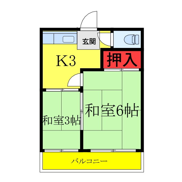 東京都北区滝野川７ 板橋駅 2K アパート 賃貸物件詳細