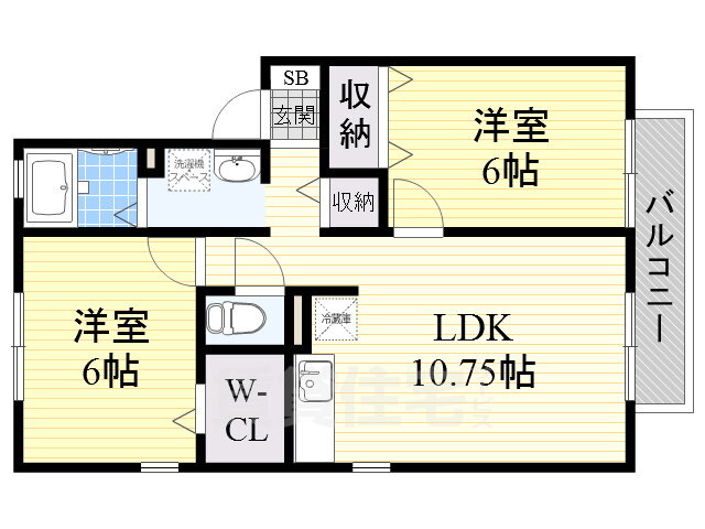 シャルマンコートＤ棟 1階 2LDK 賃貸物件詳細