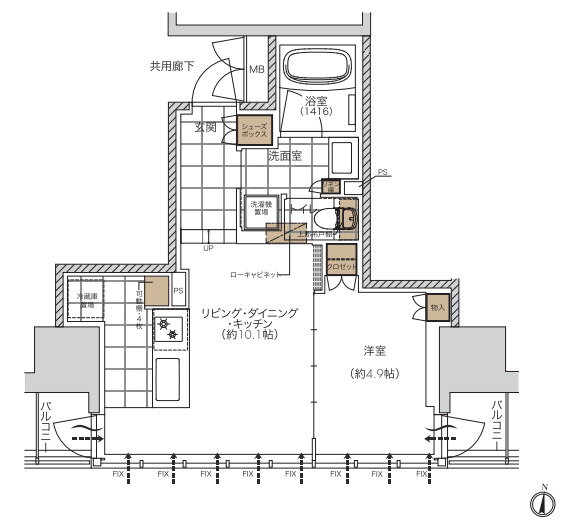 ＴＨＥ　ＨＩＧＨ　ＨＯＲＩＥ 2階 1LDK 賃貸物件詳細