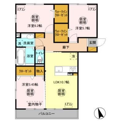 千葉県木更津市清見台南１ 祇園駅 3LDK アパート 賃貸物件詳細