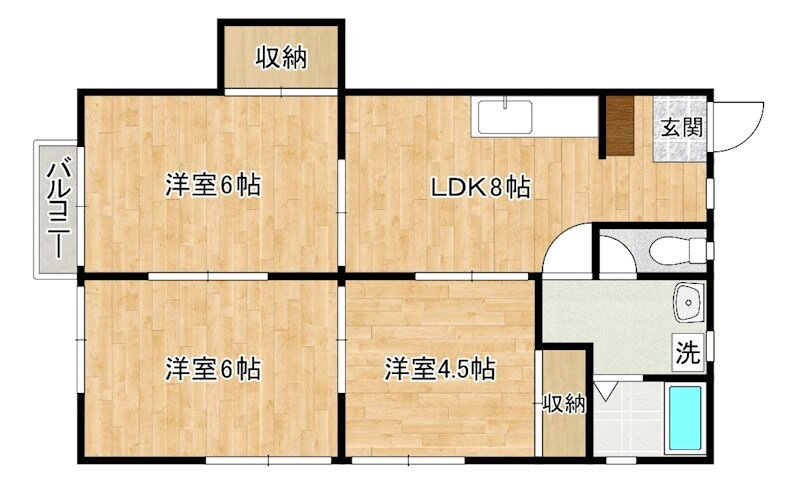 福岡県北九州市小倉北区昭和町 香春口三萩野駅 3LDK アパート 賃貸物件詳細