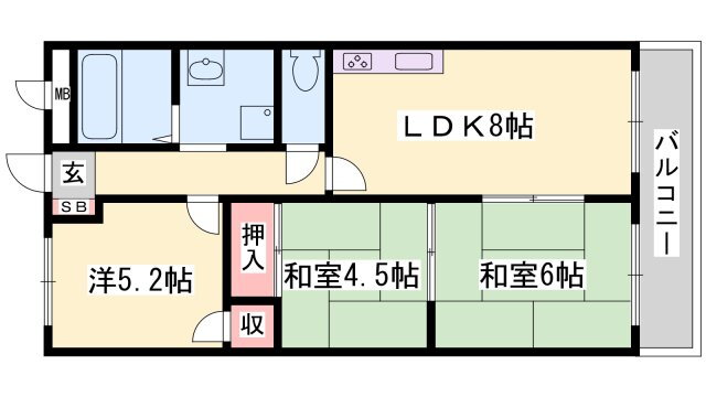 リゾティ英賀保 3階 3LDK 賃貸物件詳細