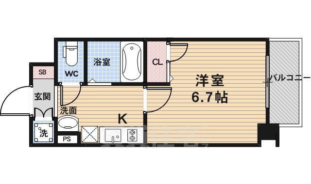 ラナップスクエア京都西陣 2階 1K 賃貸物件詳細