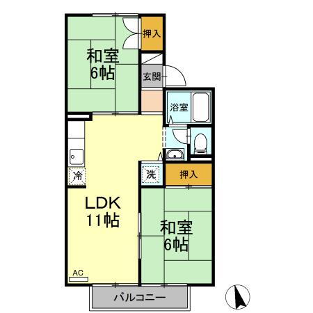 宮城県仙台市宮城野区福室６ 陸前高砂駅 2LDK アパート 賃貸物件詳細