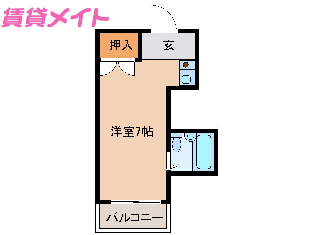 三重県津市一身田中野 江戸橋駅 ワンルーム マンション 賃貸物件詳細