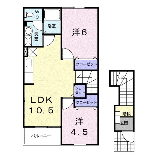 山口県宇部市大字妻崎開作 宇部駅 2LDK アパート 賃貸物件詳細