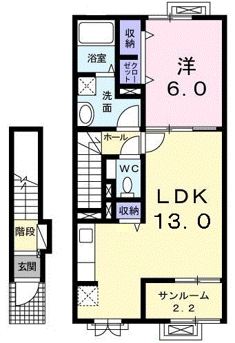 山形県山形市双月新町 北山形駅 1LDK アパート 賃貸物件詳細