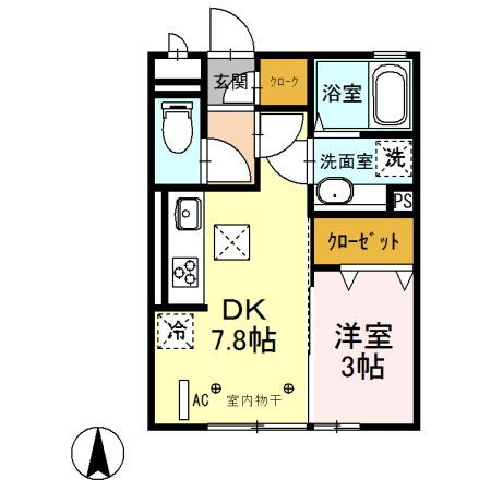 群馬県前橋市元総社町 新前橋駅 1DK アパート 賃貸物件詳細