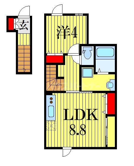 アイリス鎌ケ谷 2階 1LDK 賃貸物件詳細