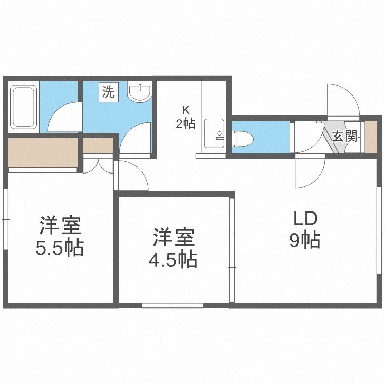 フィオーレパーク 2階 2LDK 賃貸物件詳細