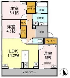 岡山県倉敷市日ノ出町２ 倉敷駅 3LDK アパート 賃貸物件詳細