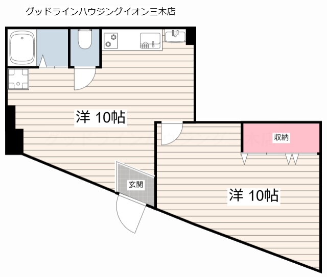 末広神和ビル 1階 1LDK 賃貸物件詳細