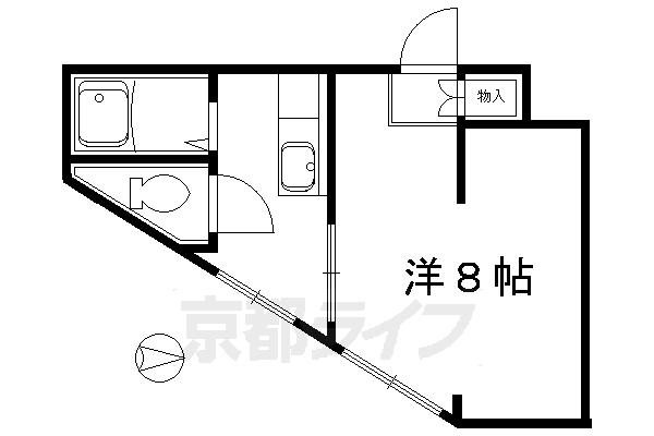 京都府京都市山科区日ノ岡堤谷町 御陵駅 1K マンション 賃貸物件詳細