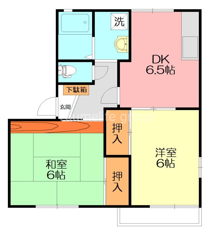 ドミパストラルＢ 2階 2DK 賃貸物件詳細