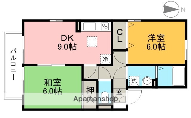 高知県高知市葛島４ 県立美術館通駅 2DK アパート 賃貸物件詳細