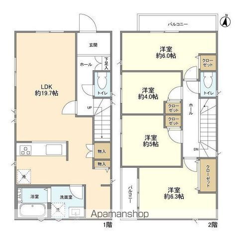 千葉県市川市本北方２ 下総中山駅 4LDK 一戸建て 賃貸物件詳細