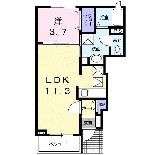 エクロジオンＩ 1階 1LDK 賃貸物件詳細