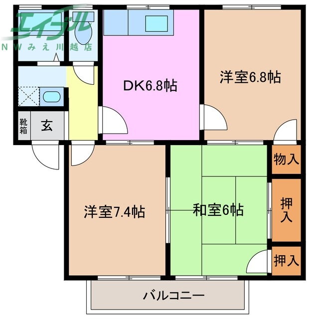 三重県桑名市大字西別所 蓮花寺駅 3DK アパート 賃貸物件詳細