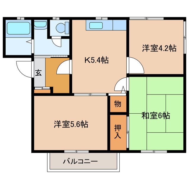 山口県岩国市横山３ 川西駅 3K アパート 賃貸物件詳細