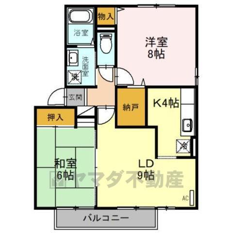 プラセール　Ｆ 2階 2LDK 賃貸物件詳細