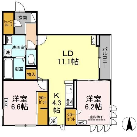 宮城県仙台市太白区長町２ 長町一丁目駅 2LDK アパート 賃貸物件詳細