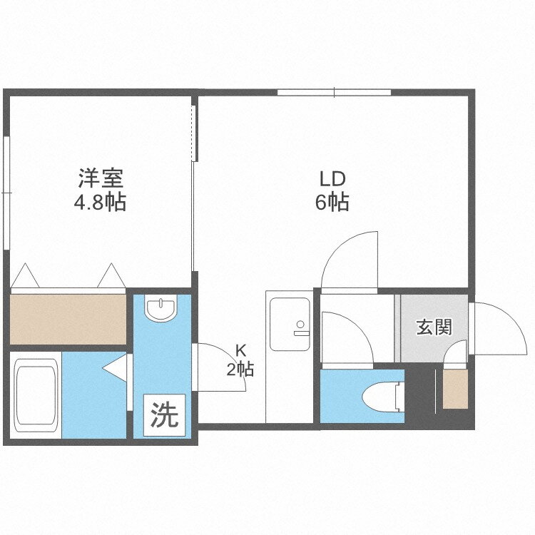 北海道札幌市西区発寒三条４ 発寒南駅 1LDK アパート 賃貸物件詳細