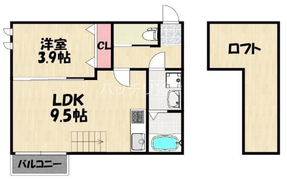 福岡県福岡市西区姪の浜６ 姪浜駅 1LDK アパート 賃貸物件詳細