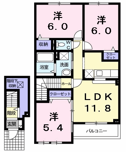 岩手県奥州市江刺栄町 水沢江刺駅 3LDK アパート 賃貸物件詳細