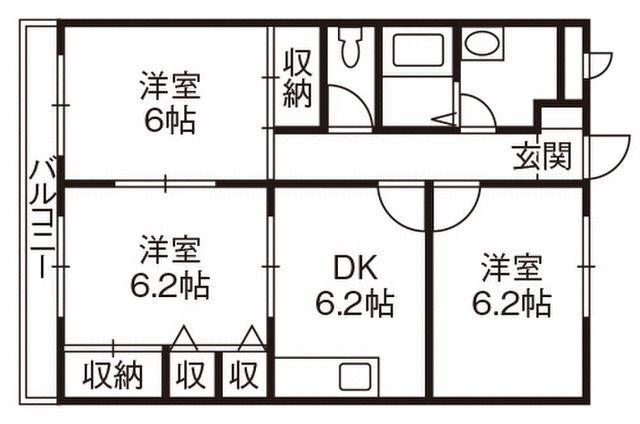 石川県白山市馬場２ 松任駅 3DK マンション 賃貸物件詳細
