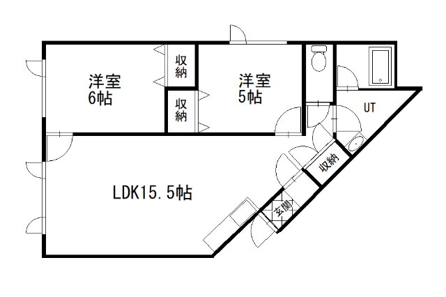 サムシングニュー 2階 2LDK 賃貸物件詳細